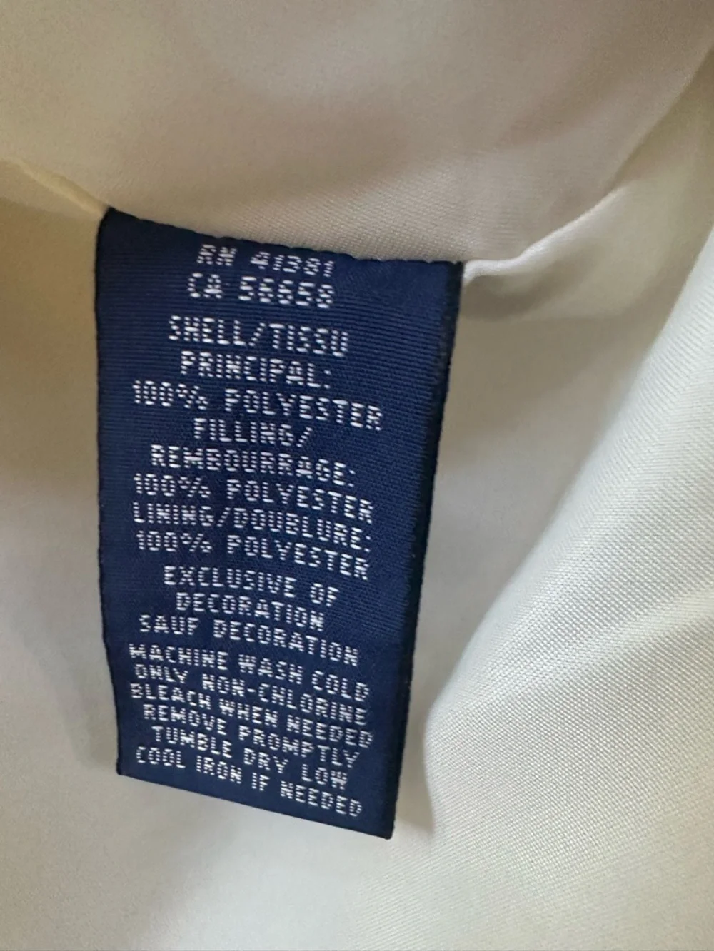 Ralph Lauren Blue Label Quilted Full-Zip Vest In White Size Large Like New! - Picture 8 of 9